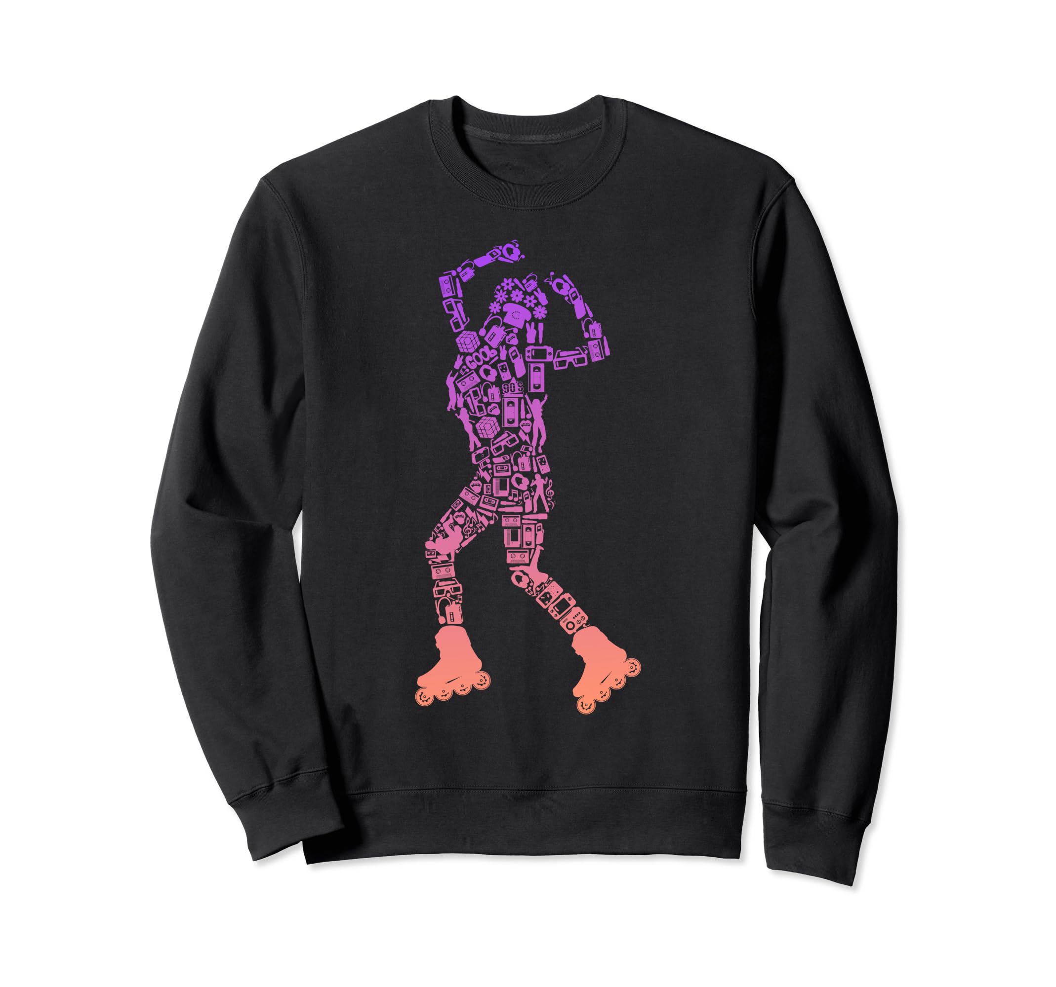 Roller Skater Rollerblades Quad Sweatshirt - Aesthetic Graphic for Adults - T-Shirt, Sweatshirt, Hoodie