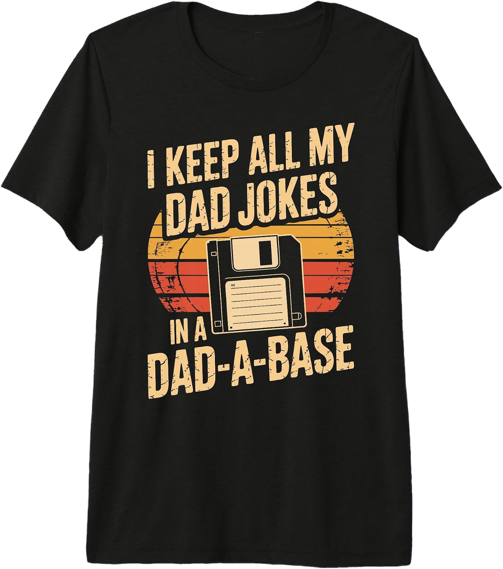 Vintage Dad Joke Humor Data Base Pun Tech Geek - Adult & Kids T-Shirts, Sweatshirts & Hoodies apparel design preview 1