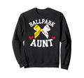 Ballpark Aunt Softball Baseball Sweatshirt - Minimalist Print Men Women - T-Shirt, Sweatshirt, Hoodie
