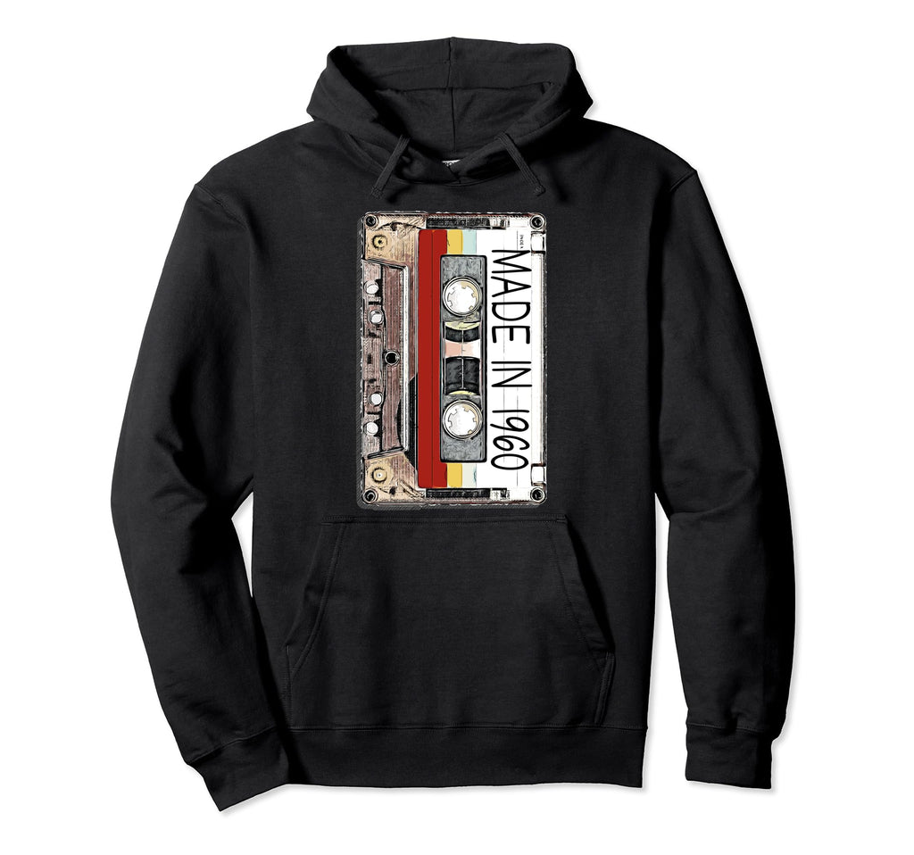 Made 1960 60Th Birthday Music Hoodie - Fun Novelty Design for Adults - T-Shirt, Sweatshirt, Hoodie