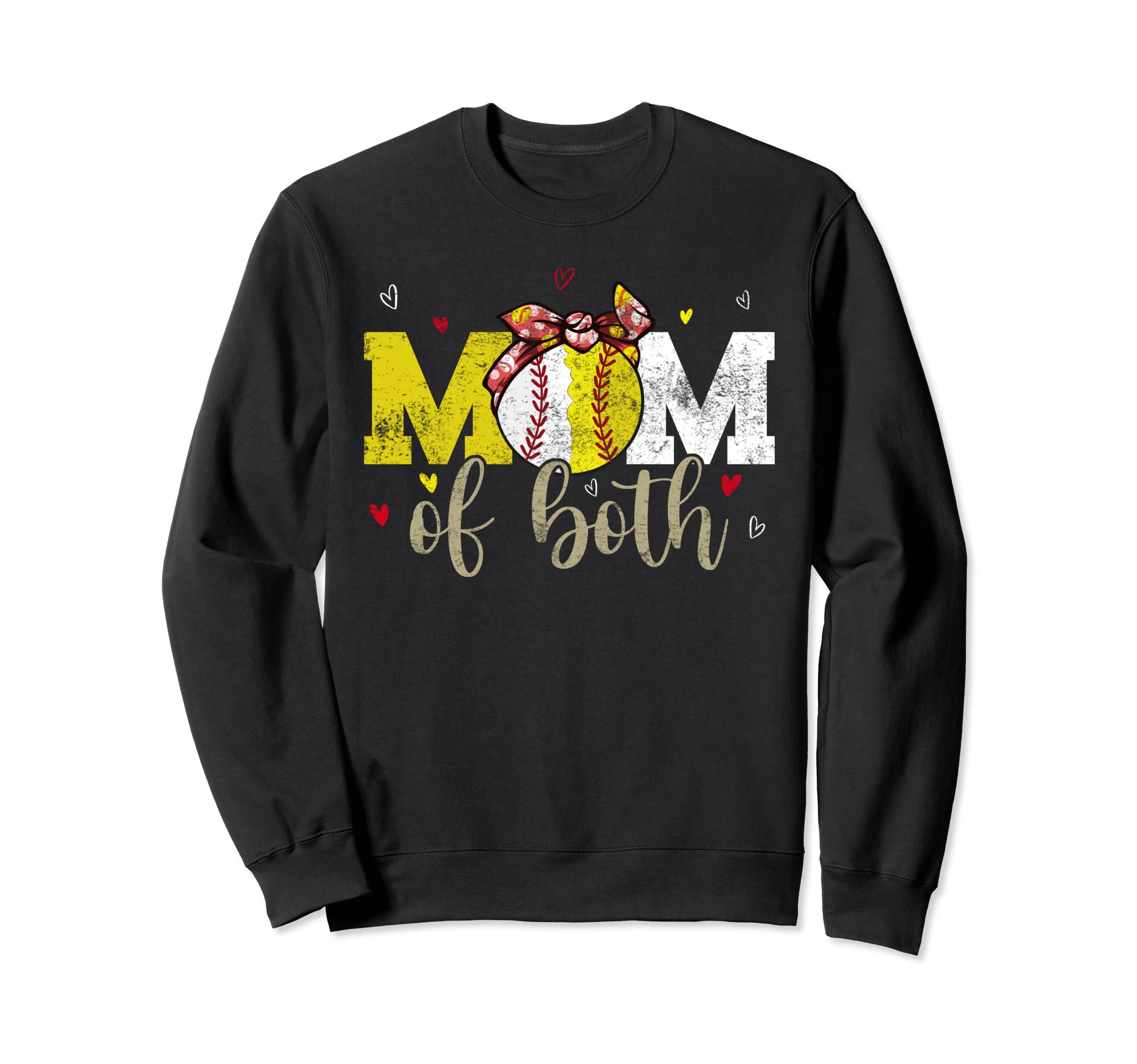 Mom Both Baseball Softball Bandana Sweatshirt - Trendy Graphic Men Women - T-Shirt, Sweatshirt, Hoodie