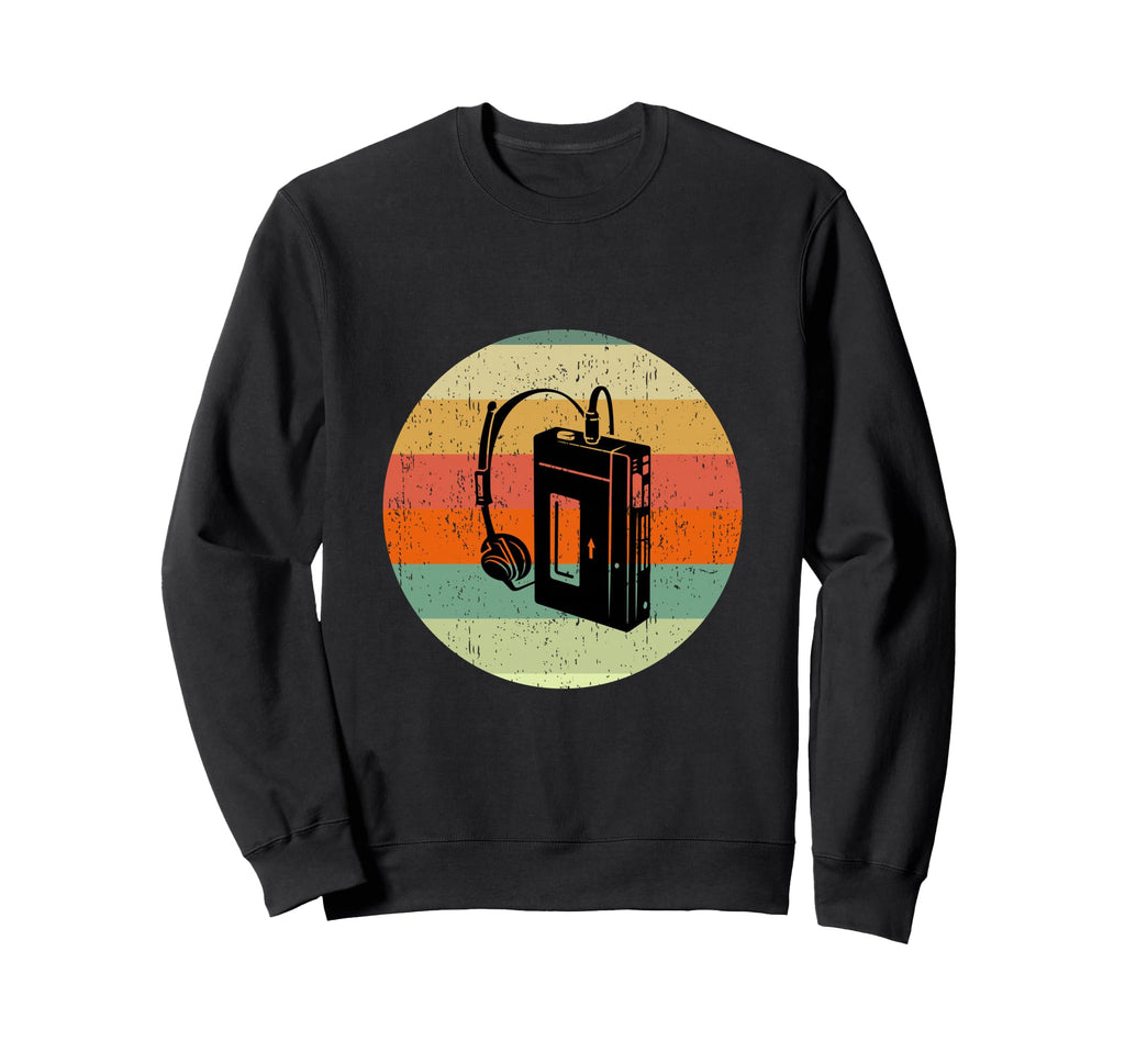 Walkman Cassette Player Headphones Sweatshirt - Minimalist Print Men Women - T-Shirt, Sweatshirt, Hoodie