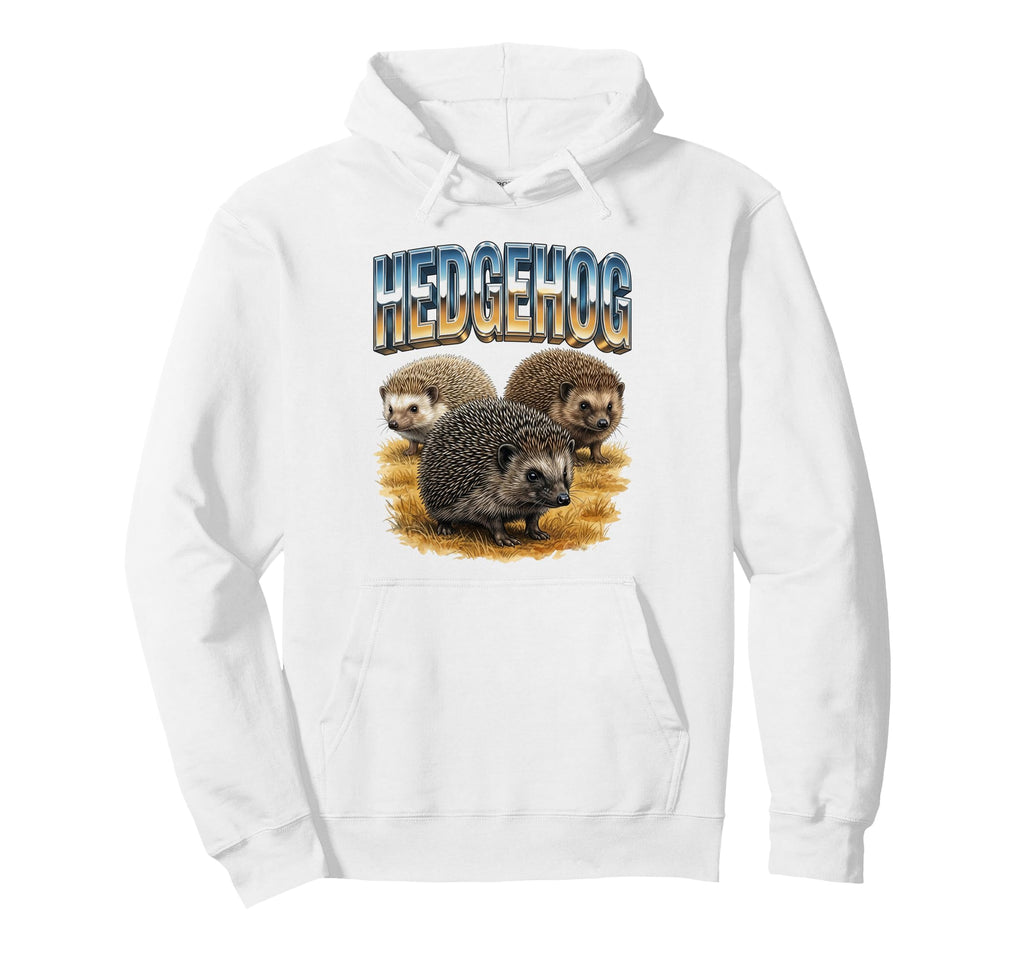 Hedgehog 70S 90S Hedgehog Animal Lover Hoodie - Streetwear Style for Adults - T-Shirt, Sweatshirt, Hoodie