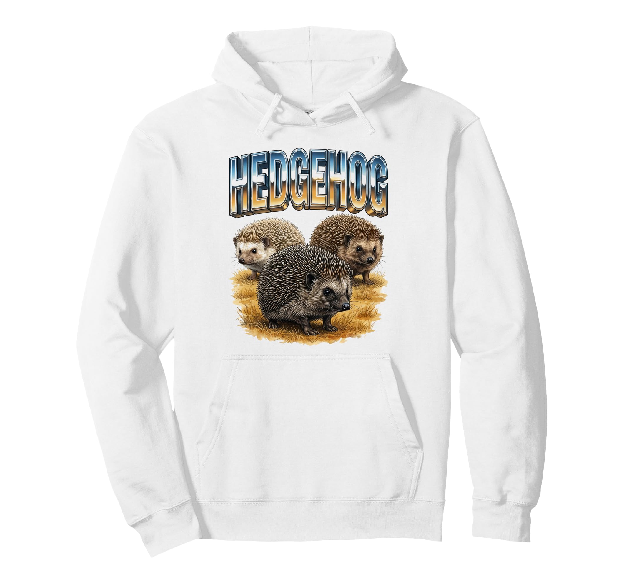 Hedgehog 70S 90S Hedgehog Animal Lover Hoodie - Streetwear Style for Adults - T-Shirt, Sweatshirt, Hoodie