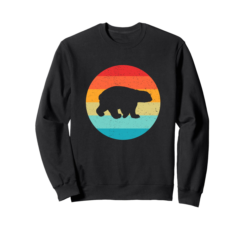 Polar Bear Silhouette Sunset 80S Sweatshirt - Trendy Graphic Unisex - T-Shirt, Sweatshirt, Hoodie