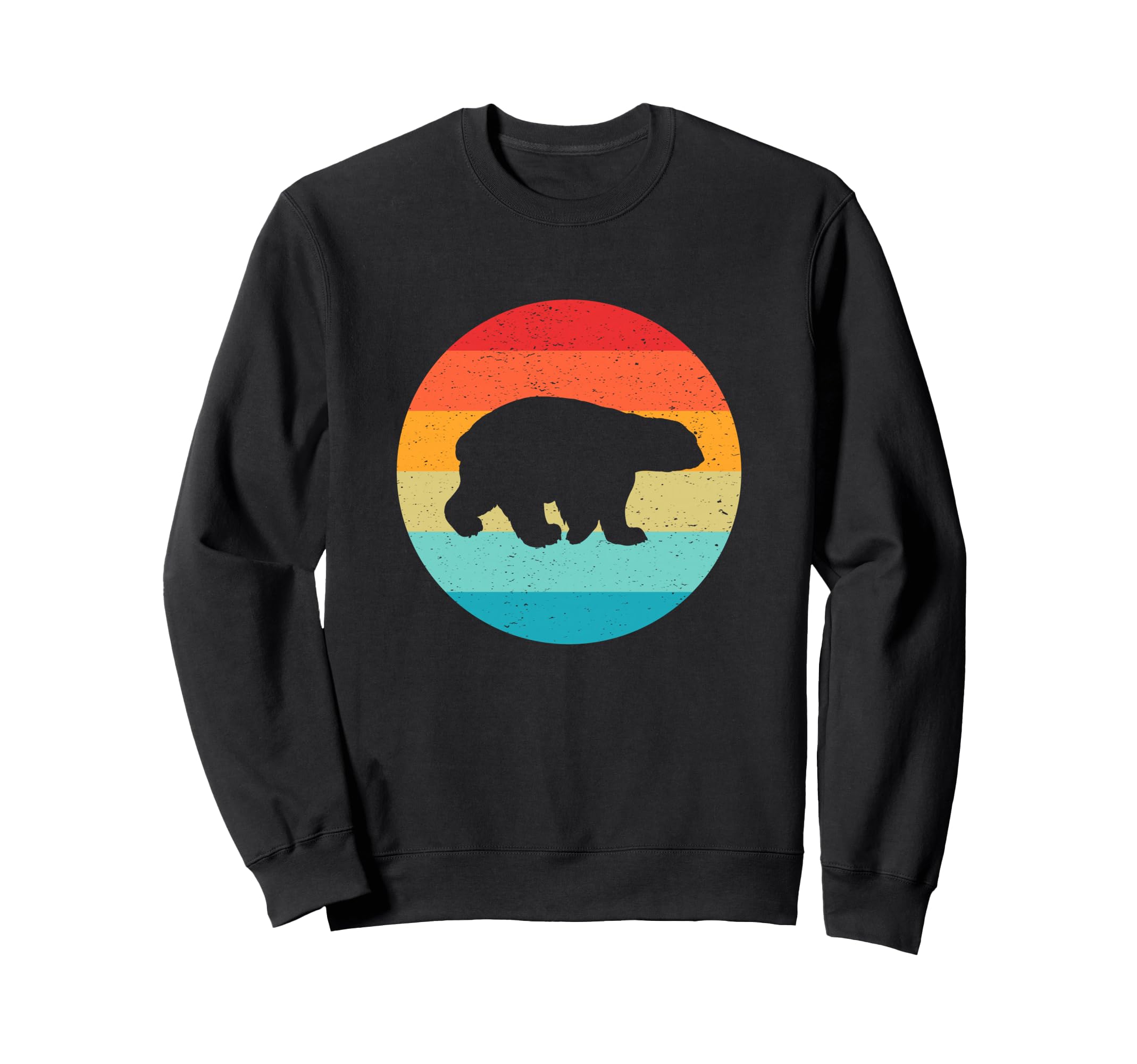 Polar Bear Silhouette Sunset 80S Sweatshirt - Trendy Graphic Unisex - T-Shirt, Sweatshirt, Hoodie