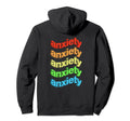 Anxiety Rainbow Waves Aesthetic Vaporwave Hoodie - Streetwear Style Unisex - T-Shirt, Sweatshirt, Hoodie