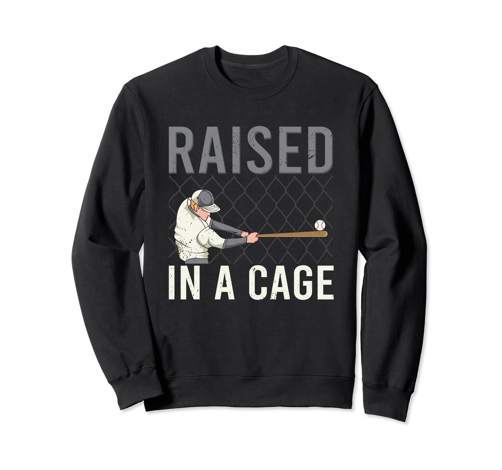 Raised Cage Baseball Sweatshirt - Unique Graphic for Adults - T-Shirt, Sweatshirt, Hoodie