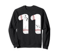 Number 11 Baseball Distressed Team Sweatshirt - Custom Art Print Men Women - T-Shirt, Sweatshirt, Hoodie