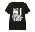 Usa Flag Softball Dad Softball Game T-Shirt - Streetwear Style for Adults - T-Shirt, Sweatshirt, Hoodie