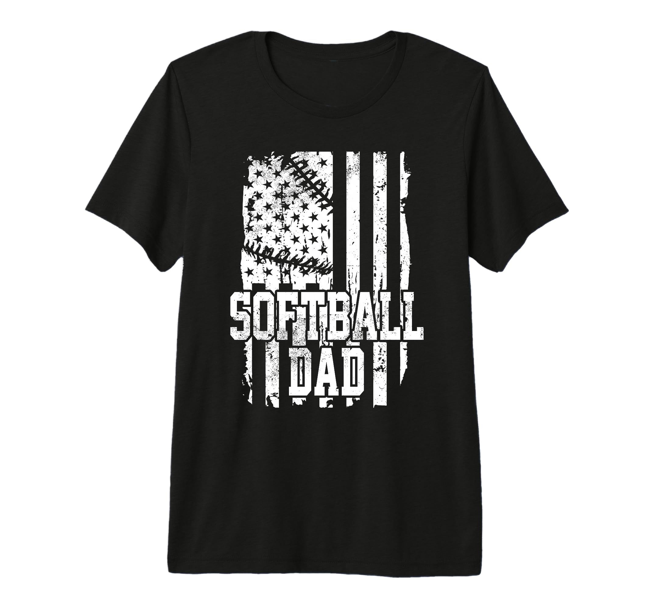 Usa Flag Softball Dad Softball Game T-Shirt - Streetwear Style for Adults - T-Shirt, Sweatshirt, Hoodie