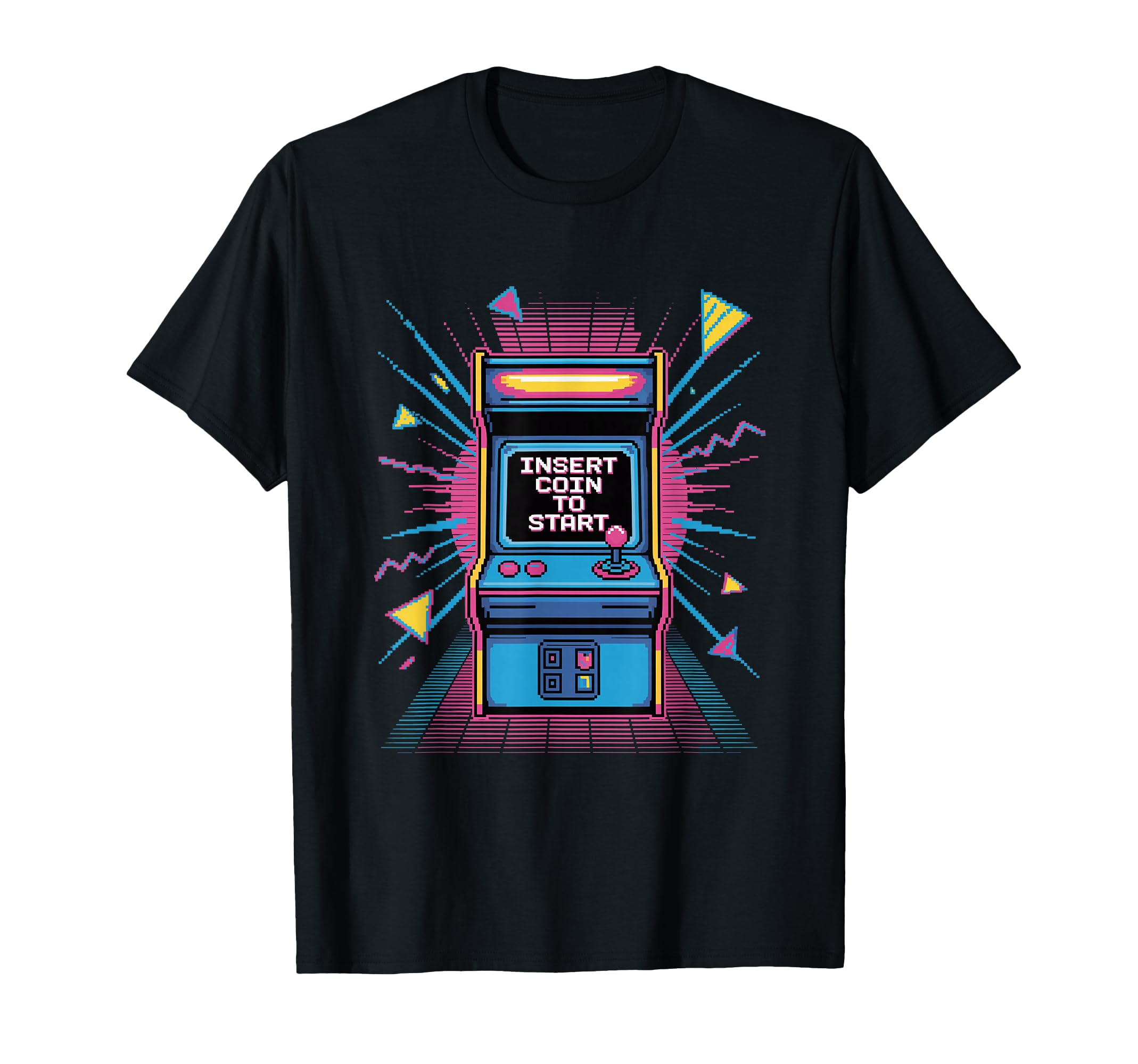 Insert Coin To Start Arcade Machine T-Shirt - Minimalist Print Unisex - T-Shirt, Sweatshirt, Hoodie