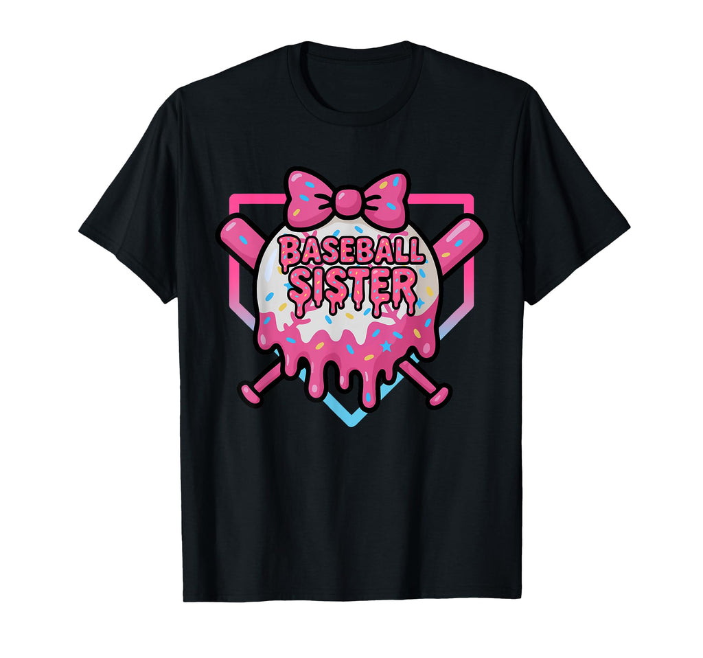 Family Baseball Sister Love Cheer T-Shirt - Aesthetic Graphic Men Women - T-Shirt, Sweatshirt, Hoodie