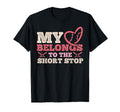 My Heart Belongs To Short Stop Mothers T-Shirt - Custom Art Print Unisex - T-Shirt, Sweatshirt, Hoodie