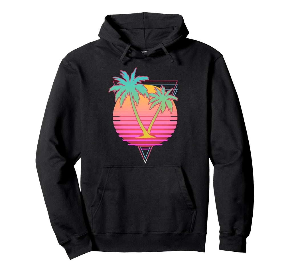 Art 1980S Synthwave Sunset Vaporwave Hoodie - Unique Graphic for Adults - T-Shirt, Sweatshirt, Hoodie