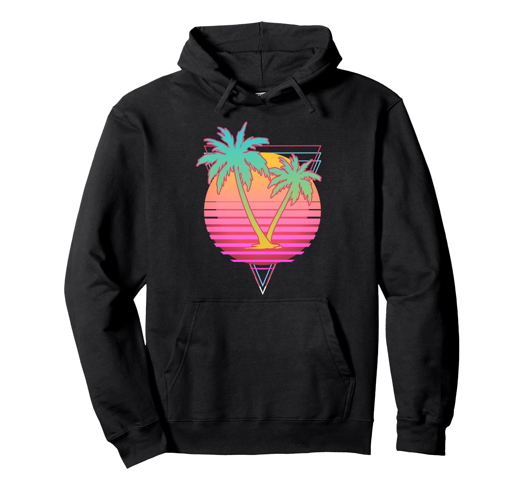 Art 1980S Synthwave Sunset Vaporwave Hoodie - Unique Graphic for Adults - T-Shirt, Sweatshirt, Hoodie