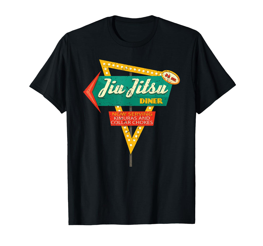 Jiu Jitsu Diner Funny Martial Arts T-Shirt - Aesthetic Graphic Unisex - T-Shirt, Sweatshirt, Hoodie