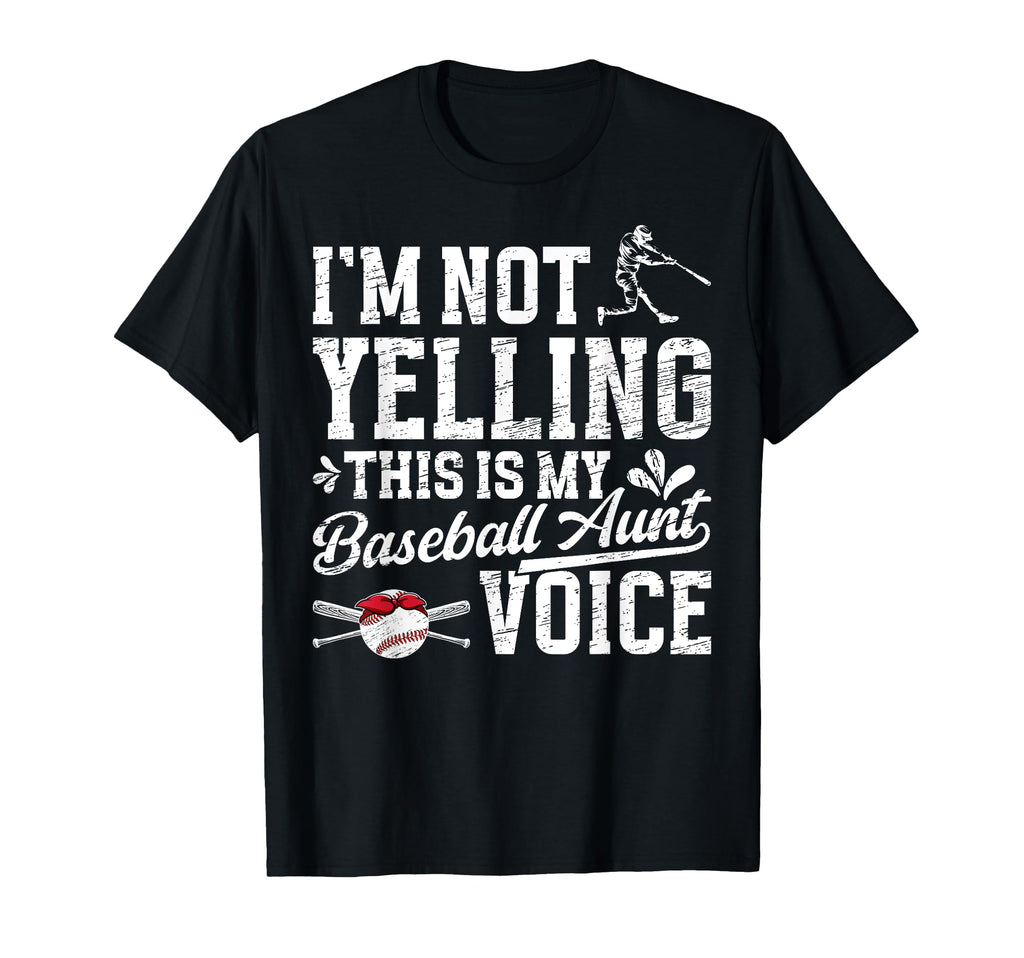 My Baseball Aunt Voice Aunt Baseball T-Shirt - Trendy Graphic Unisex - T-Shirt, Sweatshirt, Hoodie