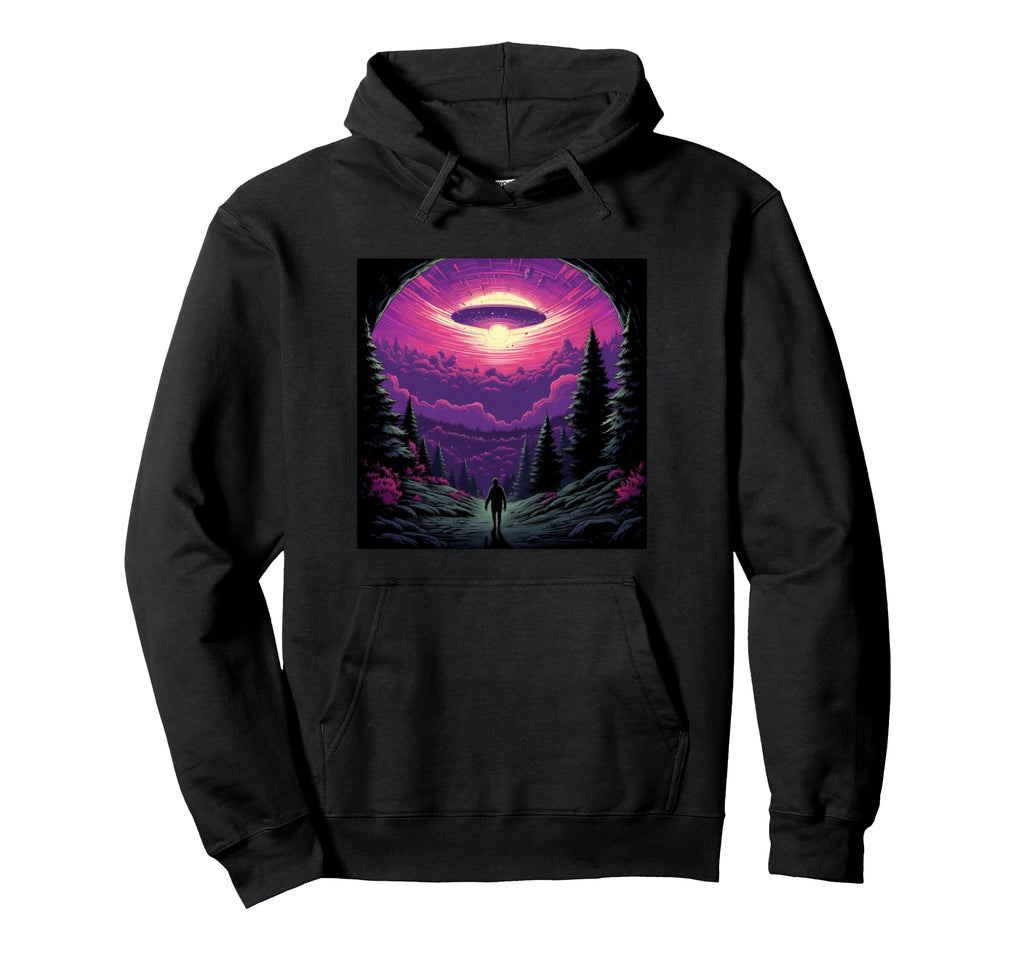 Alien Abduction Alien Vaporwave Ufo Hoodie - Streetwear Style Unisex - T-Shirt, Sweatshirt, Hoodie