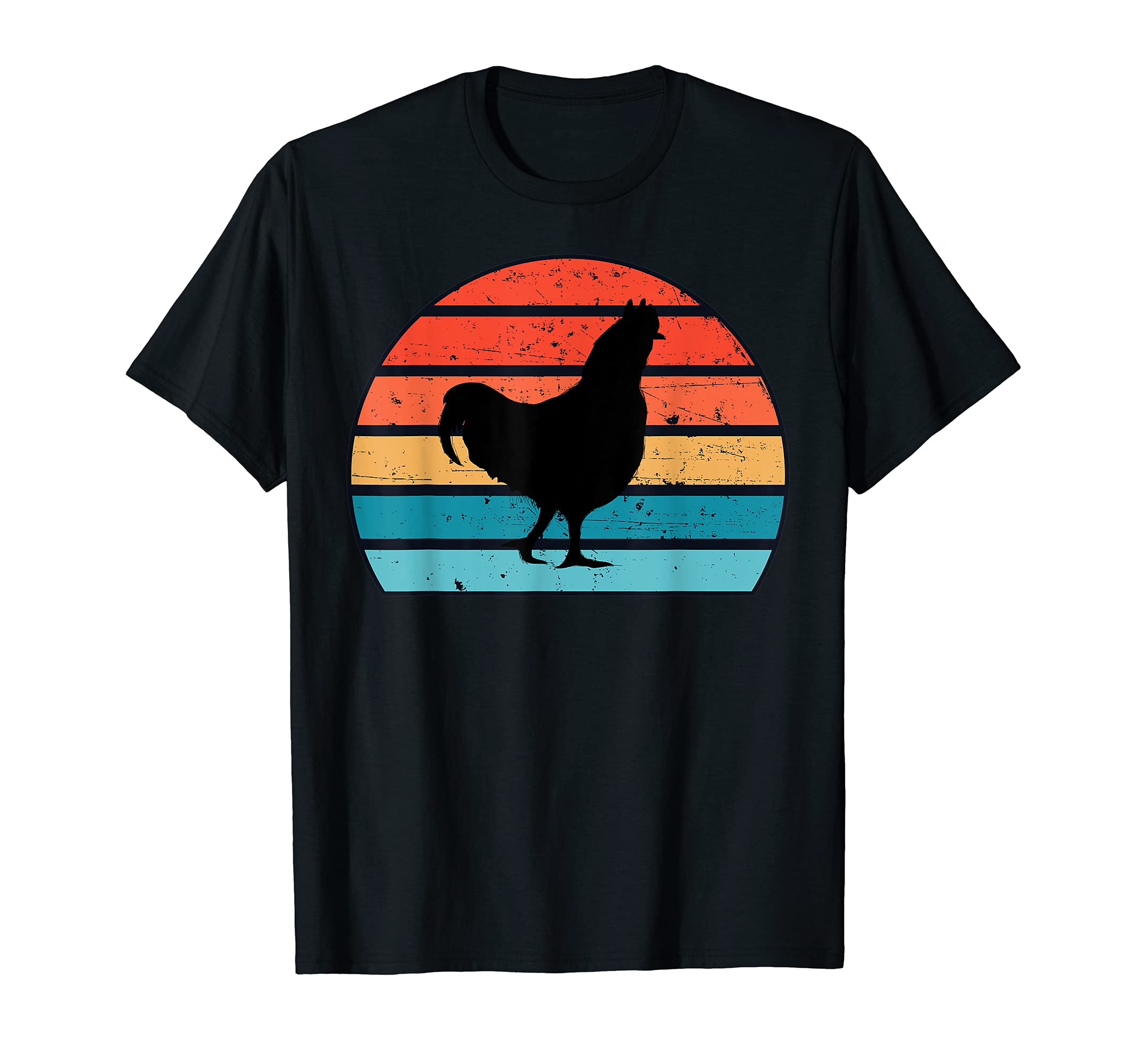 Chicken Animal Silhouette Image 70S T-Shirt - Minimalist Print for Adults - T-Shirt, Sweatshirt, Hoodie