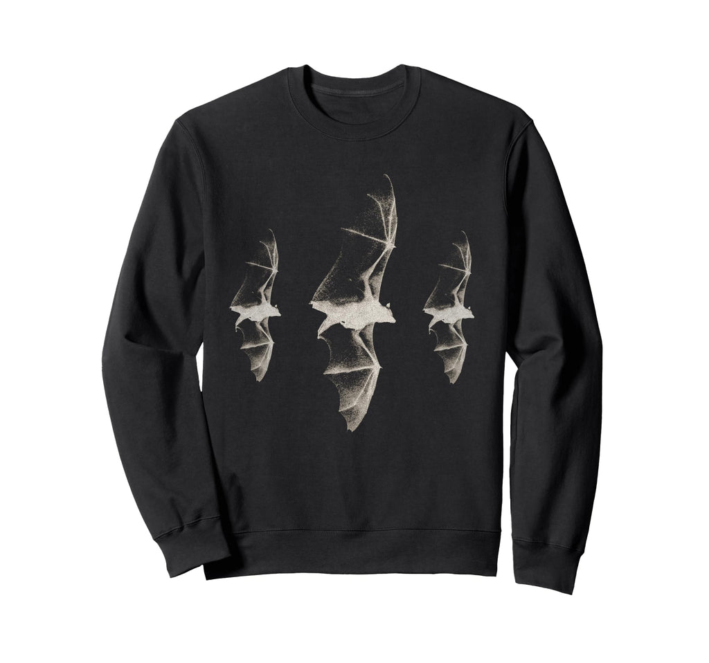 Three Bats Gothic Y2K 90S Grunge Dark Sweatshirt - Novelty Apparel Unisex - T-Shirt, Sweatshirt, Hoodie