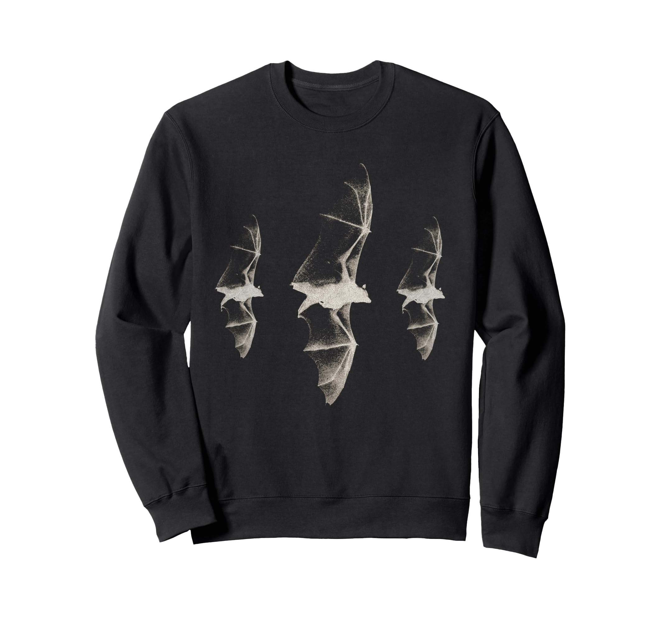 Three Bats Gothic Y2K 90S Grunge Dark Sweatshirt - Novelty Apparel Unisex - T-Shirt, Sweatshirt, Hoodie