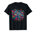 Dripping Paint Boombox Old T-Shirt - Casual Everyday Wear for Adults - T-Shirt, Sweatshirt, Hoodie