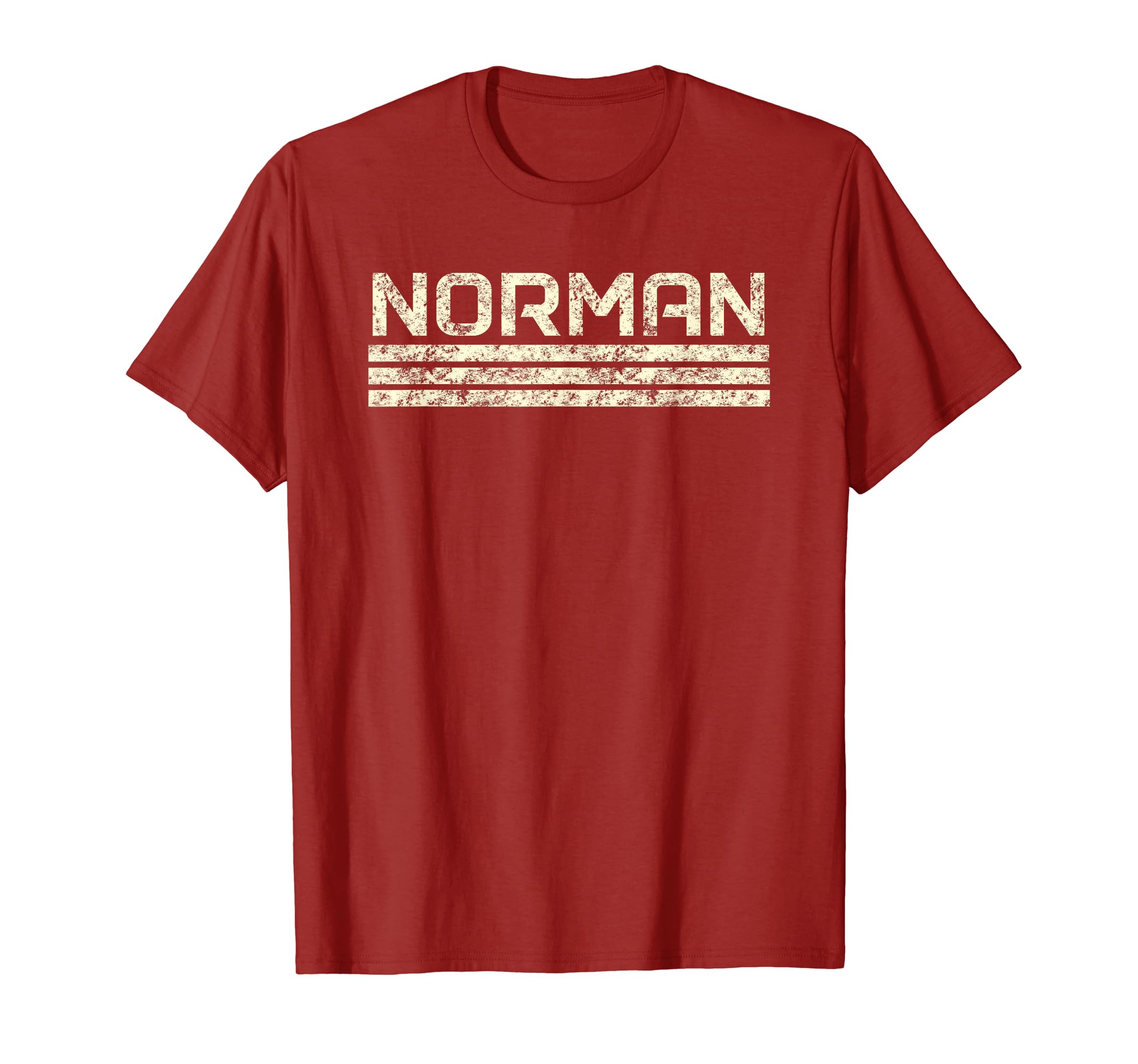 Norman Oklahoma Weathered Stripe T-Shirt - Aesthetic Graphic Unisex - T-Shirt, Sweatshirt, Hoodie
