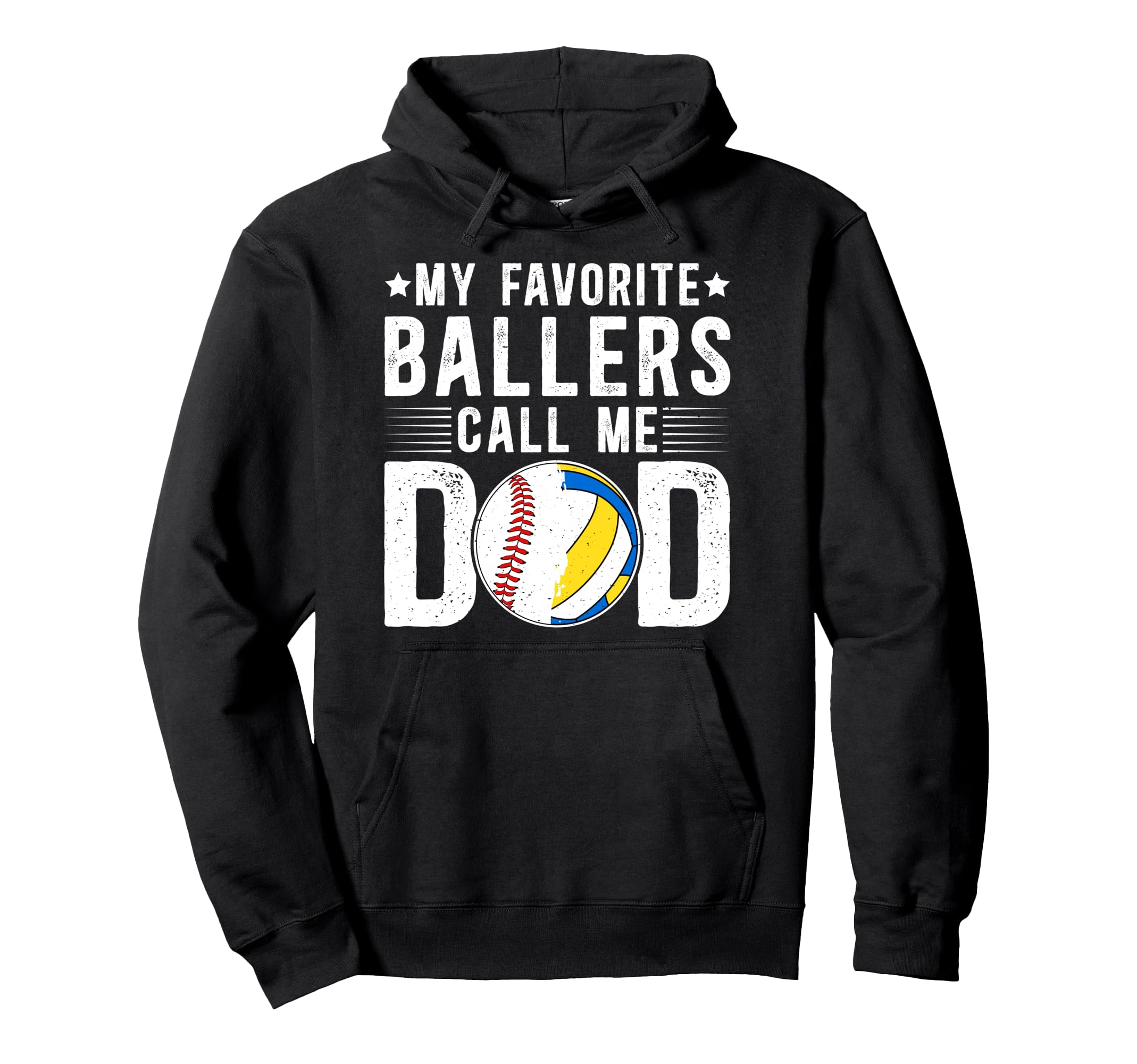 My Favorite Ballers Call Me Dad Hoodie - Minimalist Print Men Women - T-Shirt, Sweatshirt, Hoodie