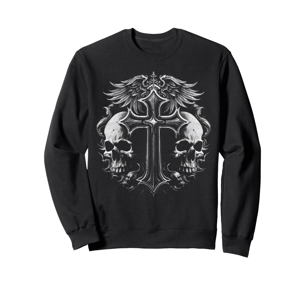 Y2K Grunge Aesthetic Alt Goth Skull Sweatshirt - Graphic Print Men Women - T-Shirt, Sweatshirt, Hoodie