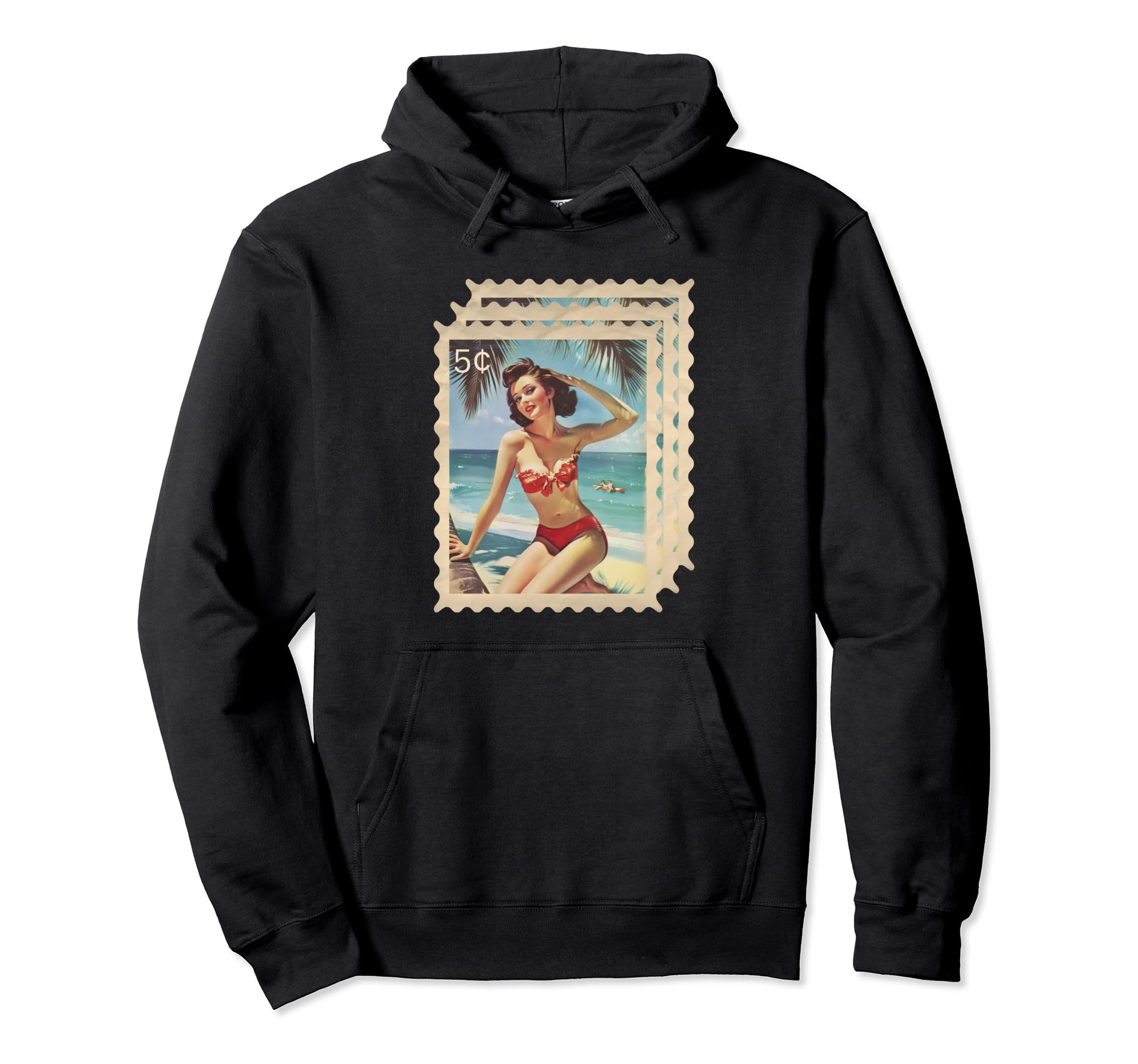 Pin Up Stamp Hoodie - Streetwear Style Men Women - T-Shirt, Sweatshirt, Hoodie