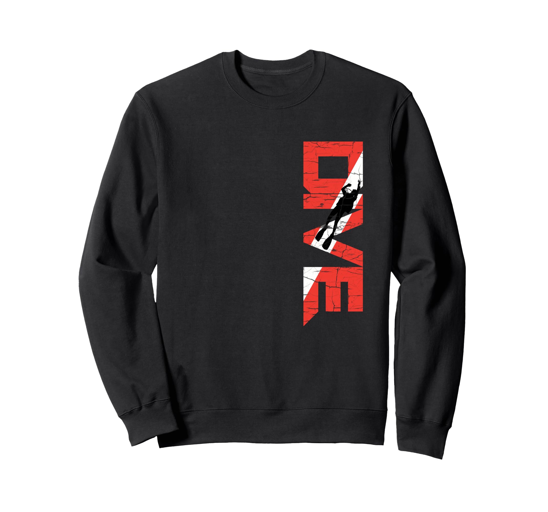 Distressed Scuba Diving Dive Sweatshirt - Custom Art Print Men Women - T-Shirt, Sweatshirt, Hoodie