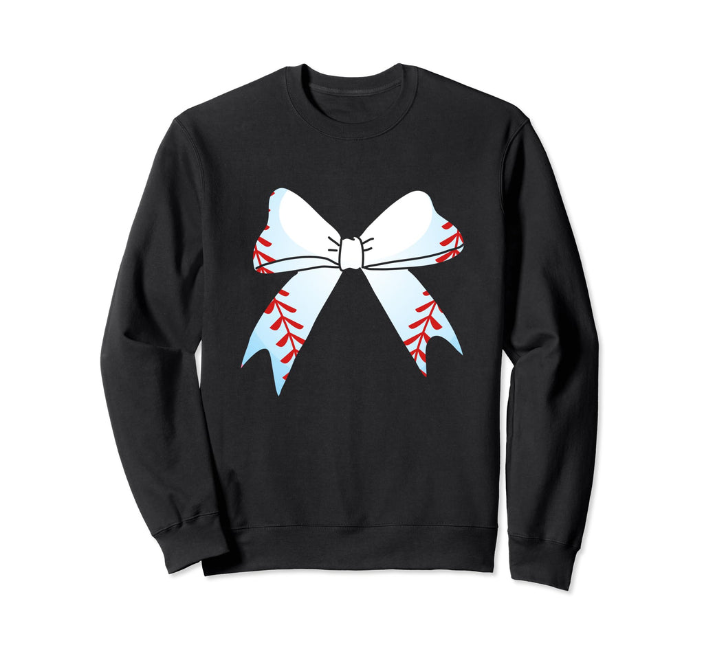 Baseball Bow Baseball Mom Mothers Day Sweatshirt - Streetwear Style Unisex - T-Shirt, Sweatshirt, Hoodie