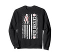 Baseball Catcher Dad Us Flag Baseball Sweatshirt - Streetwear Style Unisex - T-Shirt, Sweatshirt, Hoodie
