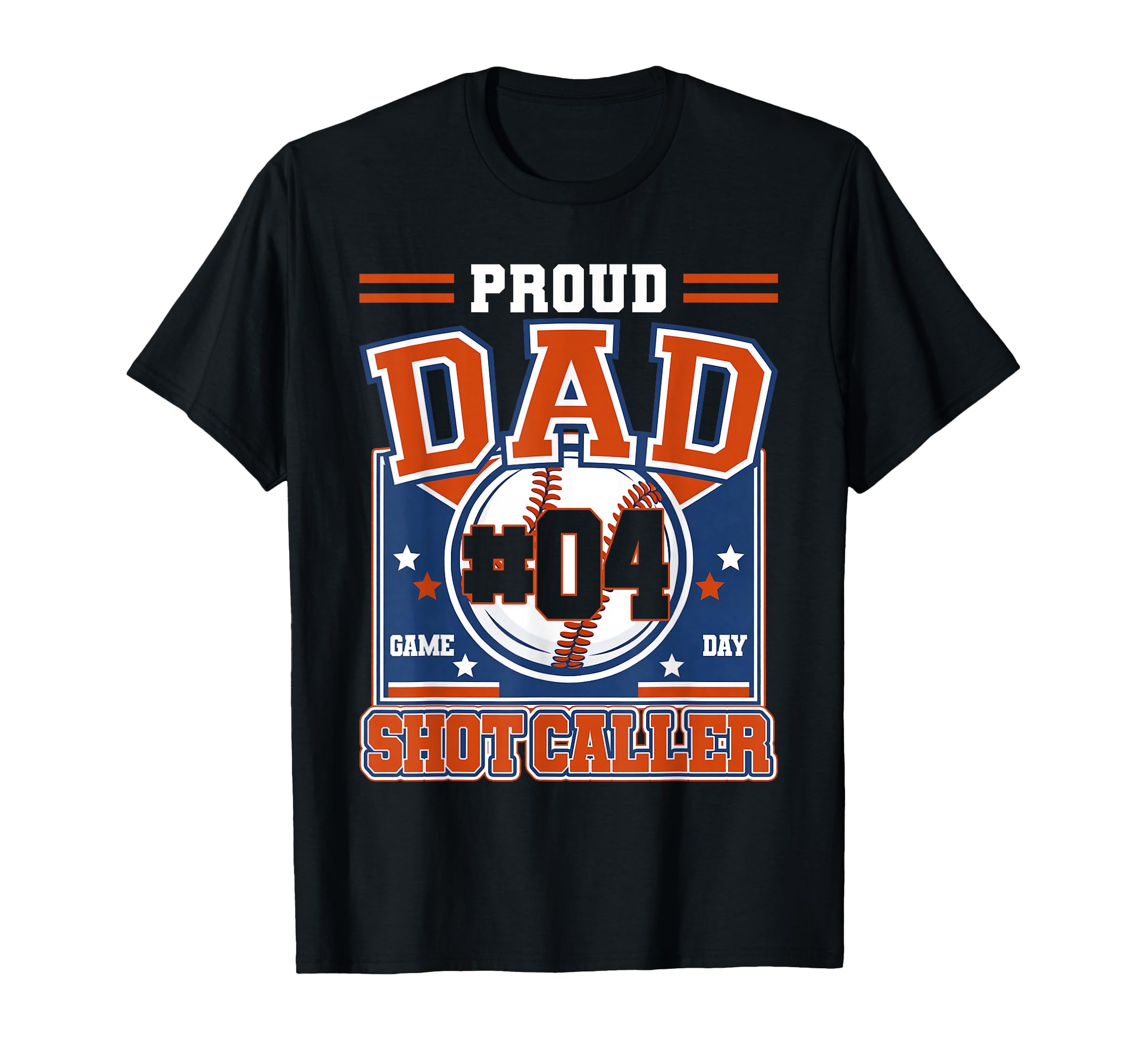 Proud Dad Baseball Player Number 4 T-Shirt - Minimalist Print for Adults - T-Shirt, Sweatshirt, Hoodie