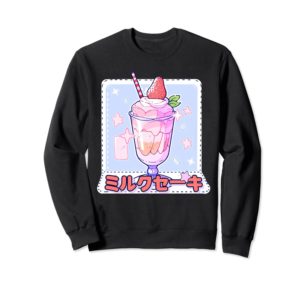 Strawberry Milkshake 90S 2000S Sweatshirt - Minimalist Print for Adults - T-Shirt, Sweatshirt, Hoodie