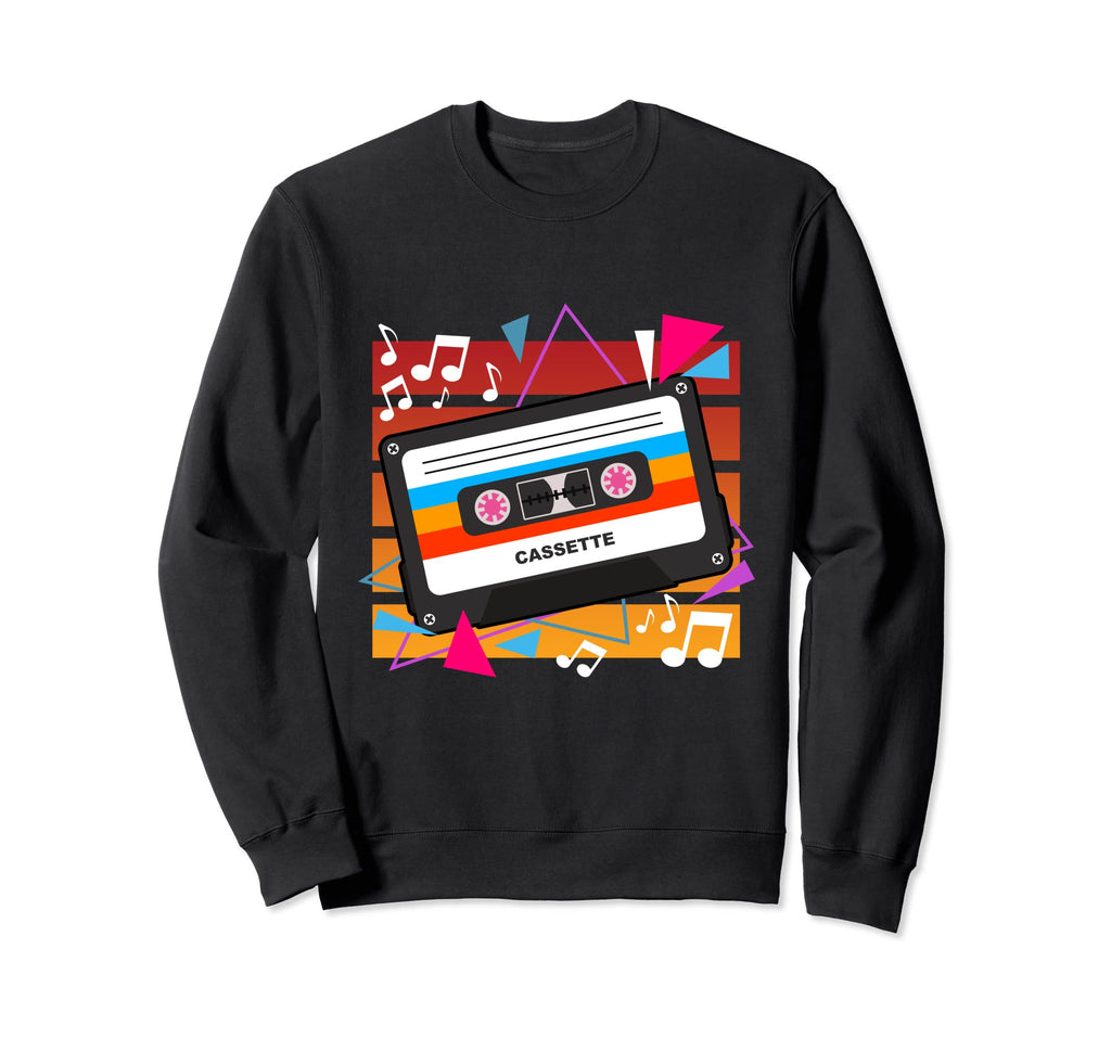80S Music Cassette Tape Throwback Sweatshirt - Fun Novelty Design Men Women - T-Shirt, Sweatshirt, Hoodie