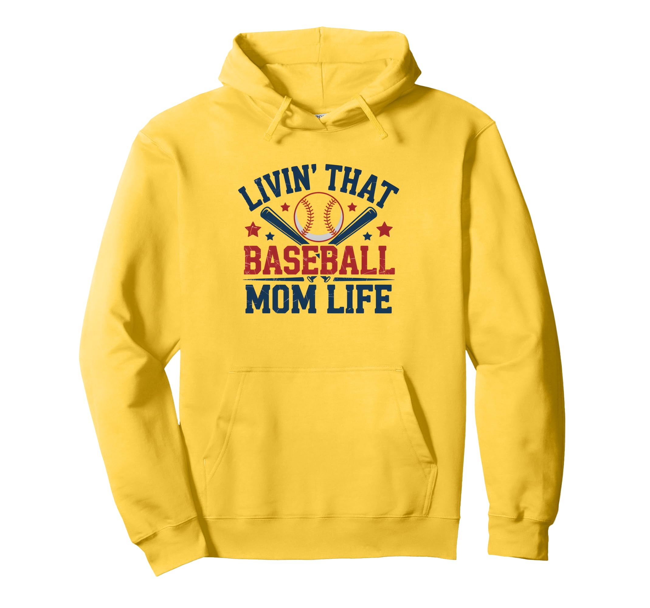 Livin That Baseball Mom Life Hoodie - Aesthetic Graphic for Adults - T-Shirt, Sweatshirt, Hoodie