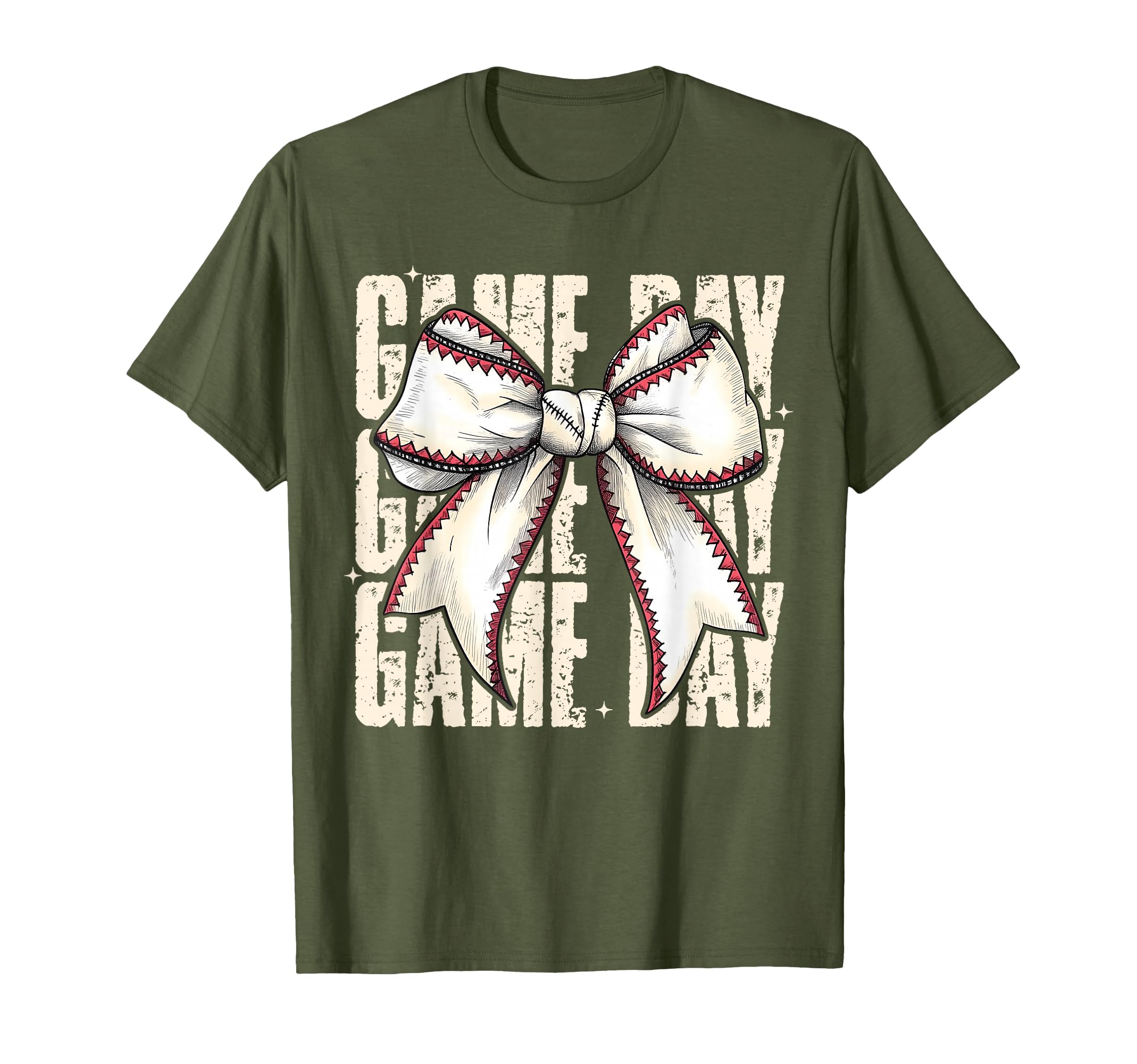 Coquette Bow Baseball Game Day T-Shirt - Novelty Apparel for Adults - T-Shirt, Sweatshirt, Hoodie