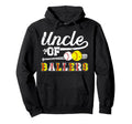 Uncle Ballers Softball Baseball Uncle Hoodie - Custom Art Print for Adults - T-Shirt, Sweatshirt, Hoodie