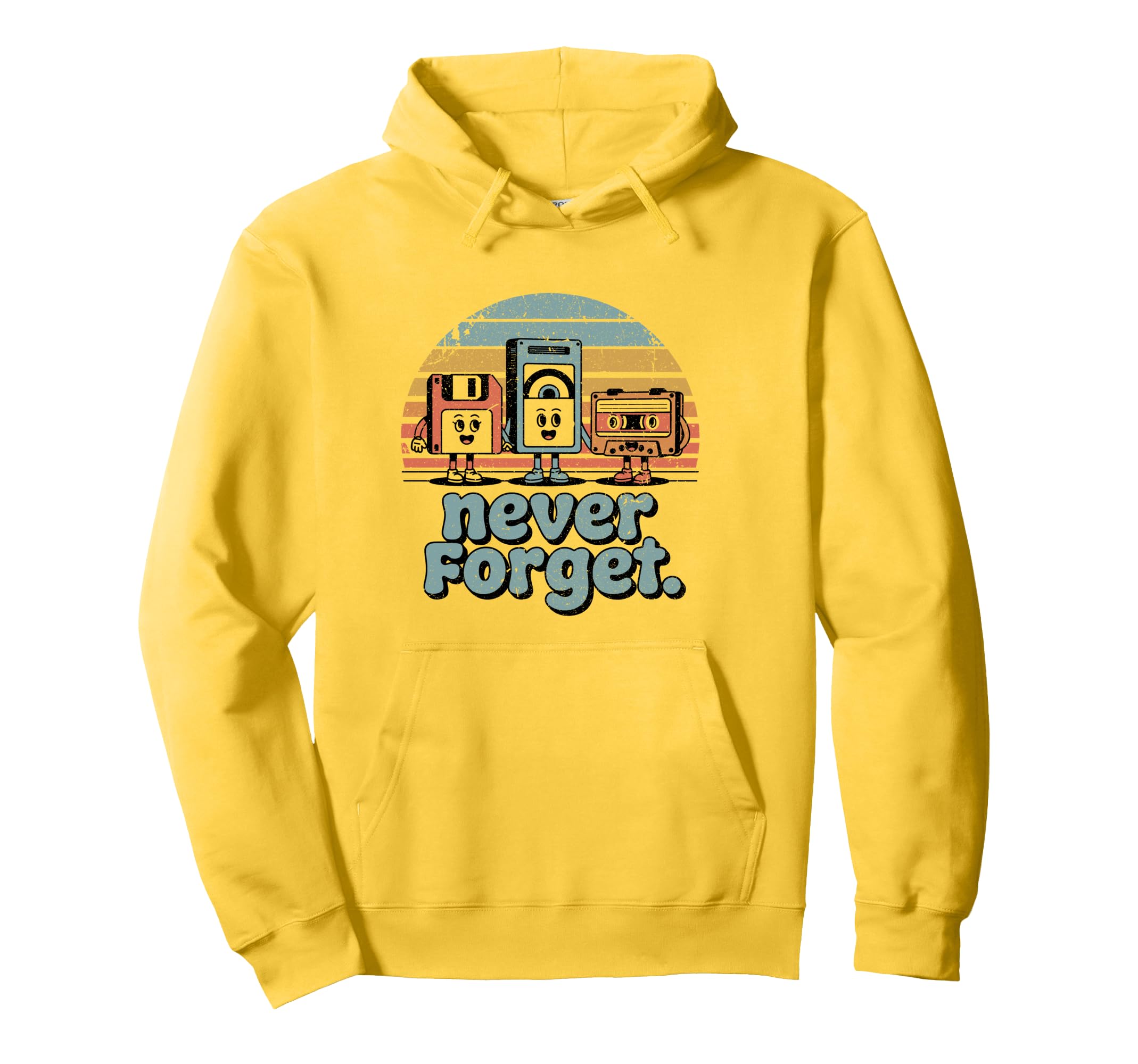 Never Forget Floppy Vhs Cassette Tape Hoodie - Minimalist Print Men Women - T-Shirt, Sweatshirt, Hoodie
