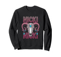 Custom Nicki Name Wife Bull Skeleton Sweatshirt - Unique Graphic Men Women - T-Shirt, Sweatshirt, Hoodie