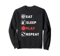 Trendy Eat Sleep Baseball Repeat Sweatshirt - Streetwear Style Men Women - T-Shirt, Sweatshirt, Hoodie