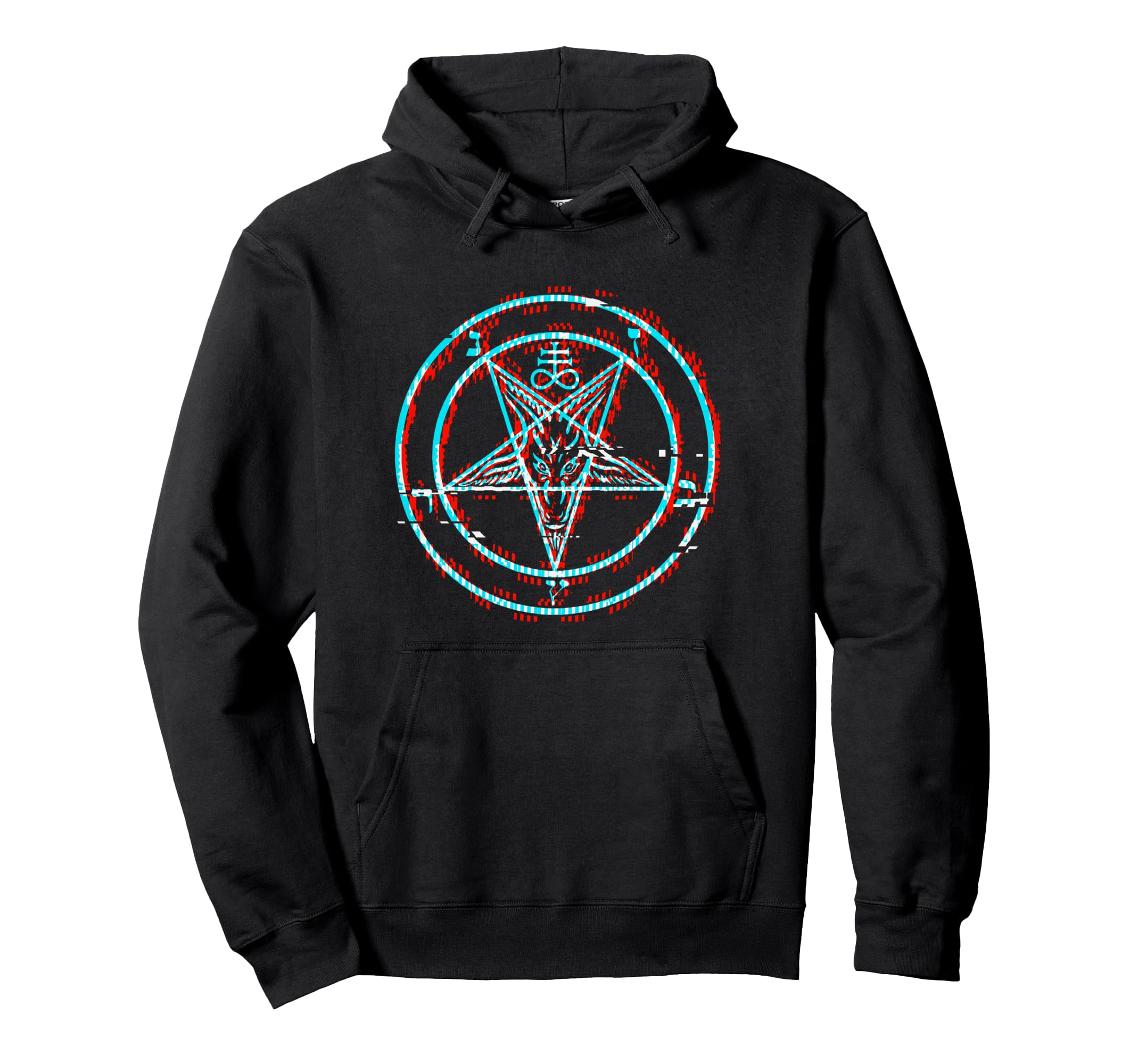 Satanic Pentagram Baphomet Vaporwave Hoodie - Fun Novelty Design Men Women - T-Shirt, Sweatshirt, Hoodie