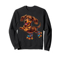 Funny Dachshund Roller Skates Sweatshirt - Fun Novelty Design Men Women - T-Shirt, Sweatshirt, Hoodie