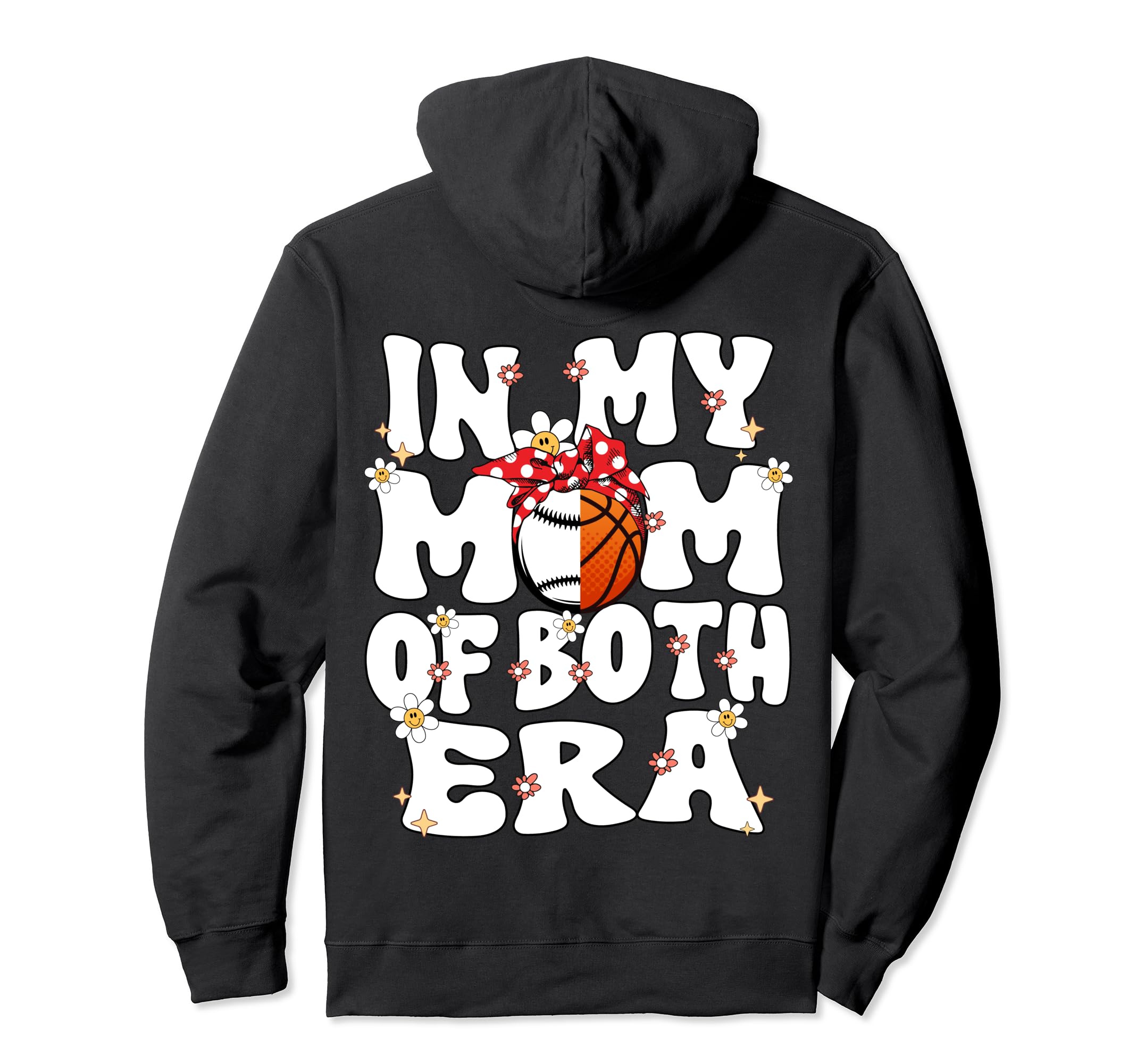 My Mom Both Era Groovy Baseball Hoodie - Fun Novelty Design for Adults - T-Shirt, Sweatshirt, Hoodie