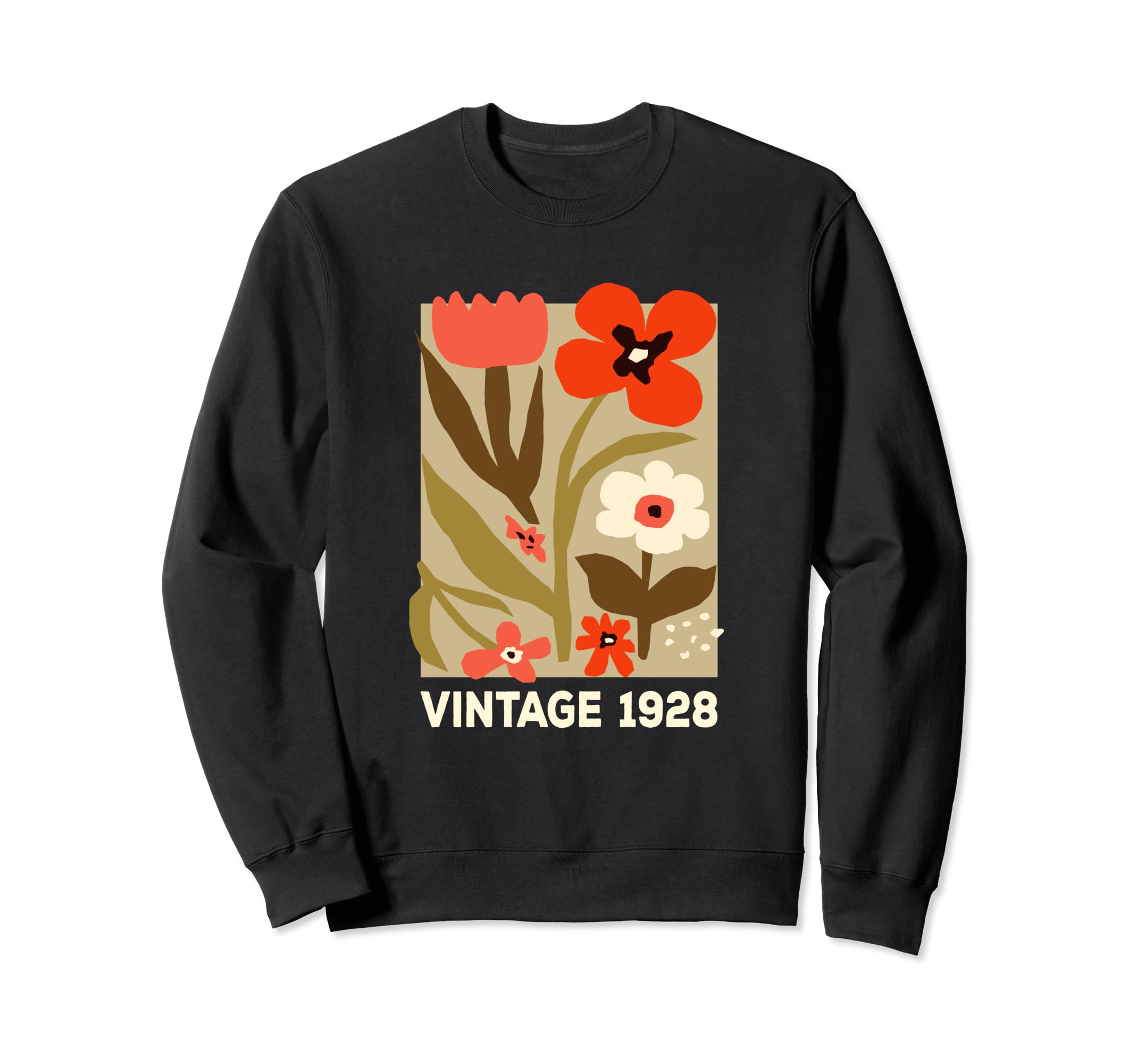 1928 Boho Floral Flower 96Th Sweatshirt - Trendy Graphic for Adults - T-Shirt, Sweatshirt, Hoodie