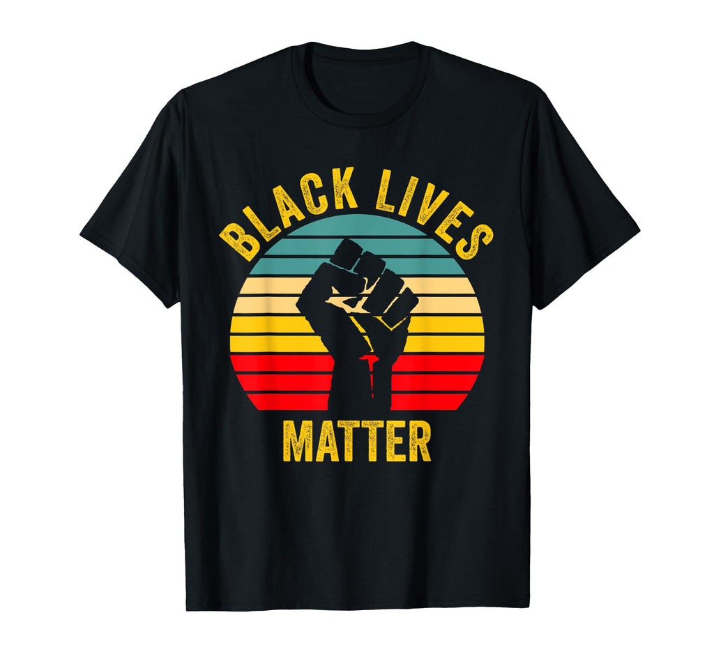Blm Sunset Fist T-Shirt - Minimalist Print for Adults - T-Shirt, Sweatshirt, Hoodie