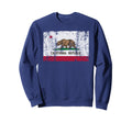 State California Flag Distressed Sweatshirt - Fun Novelty Design Men Women - T-Shirt, Sweatshirt, Hoodie