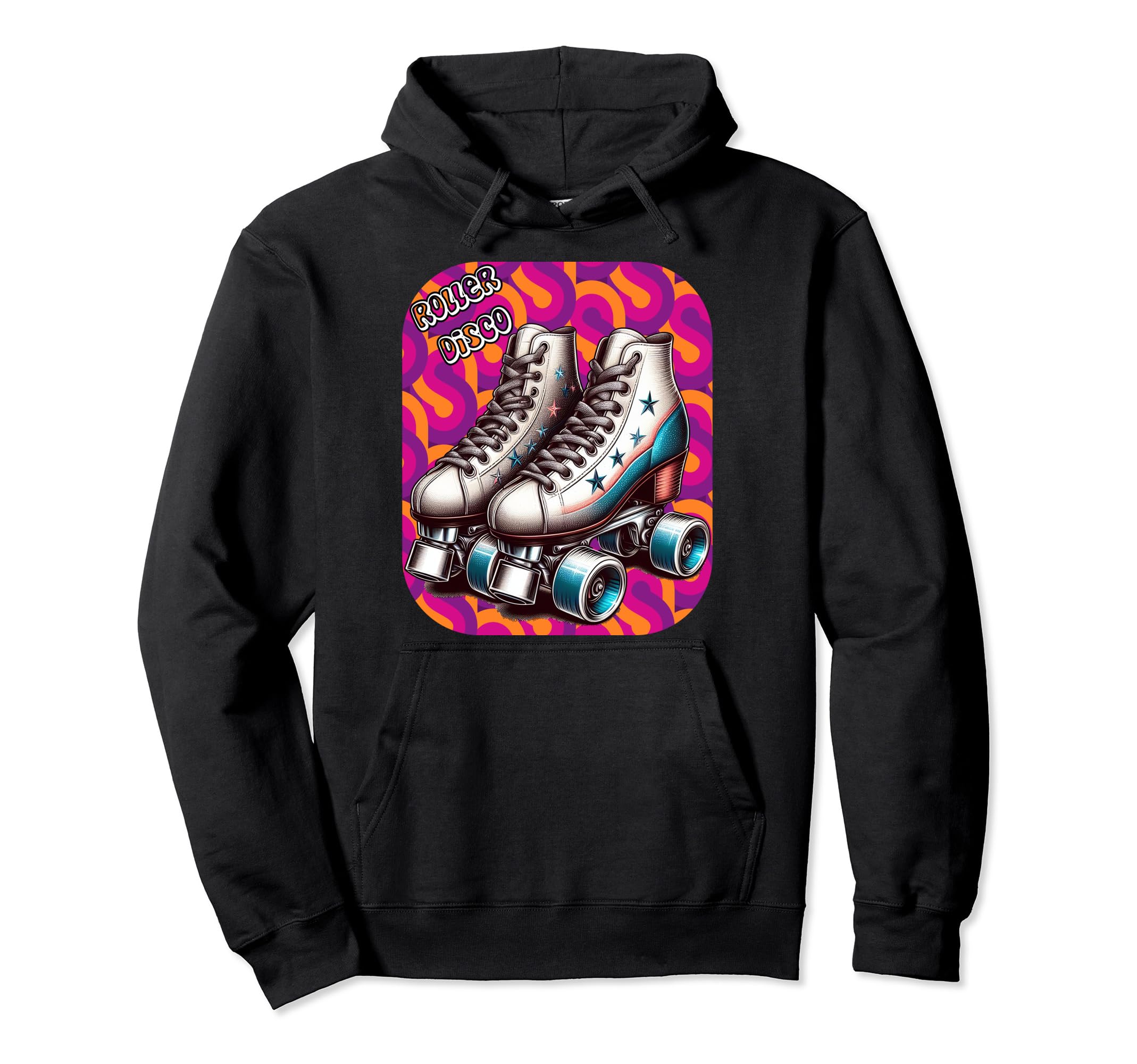 Roller Disco 1970S Groovy Roller Hoodie - Casual Everyday Wear Men Women - T-Shirt, Sweatshirt, Hoodie